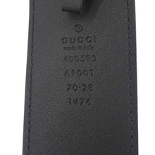 Load image into Gallery viewer, GUCCI Double G Marmont Buckle Smooth Leather Belt Black 400593
