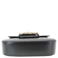 Load image into Gallery viewer, GUCCI Horsebit 1955 Flap Mini Leather Shoulder Bag Black 658574
