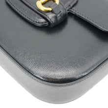 Load image into Gallery viewer, GUCCI Horsebit 1955 Flap Mini Leather Shoulder Bag Black 658574
