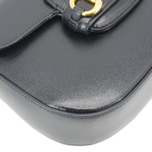 Load image into Gallery viewer, GUCCI Horsebit 1955 Flap Mini Leather Shoulder Bag Black 658574
