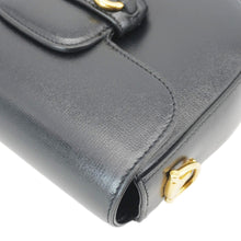 Load image into Gallery viewer, GUCCI Horsebit 1955 Flap Mini Leather Shoulder Bag Black 658574
