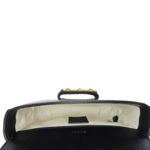 Load image into Gallery viewer, GUCCI Horsebit 1955 Flap Mini Leather Shoulder Bag Black 658574
