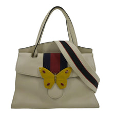 Load image into Gallery viewer, GUCCI Totem Butterfly Medium Leather Shoulder Bag Beige 505344
