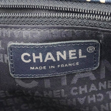 Load image into Gallery viewer, CHANEL Coco Mark No 5 Icon Canvas Chain Shoulder Bag Navy Blue
