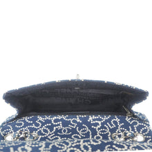Load image into Gallery viewer, CHANEL Coco Mark No 5 Icon Canvas Chain Shoulder Bag Navy Blue
