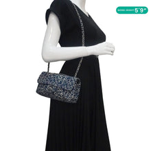 Load image into Gallery viewer, CHANEL Coco Mark No 5 Icon Canvas Chain Shoulder Bag Navy Blue
