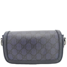 Load image into Gallery viewer, GUCCI Ophidia Super Mini GG Supreme Canvas Shoulder Bag Navy Blue 795466
