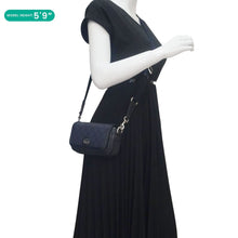 Load image into Gallery viewer, GUCCI Ophidia Super Mini GG Supreme Canvas Shoulder Bag Navy Blue 795466
