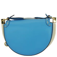 Load image into Gallery viewer, FENDI Moonlight Leather Crossbody Saddle Bag Blue
