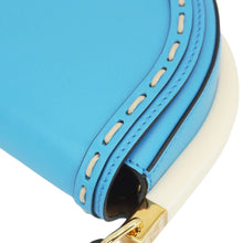 Load image into Gallery viewer, FENDI Moonlight Leather Crossbody Saddle Bag Blue
