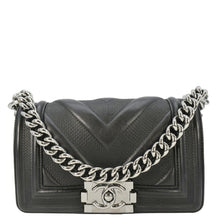 Load image into Gallery viewer, CHANEL Boy Small Leather Shoulder Bag Black
