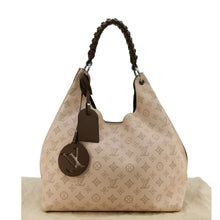 Load image into Gallery viewer, LOUIS VUITTON Carmel Mahina Leather Hobo Bag Creme Light Pink
