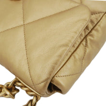 Load image into Gallery viewer, CHANEL 19 Flap Quilted Lambskin Leather Shoulder Bag Metallic Gold
