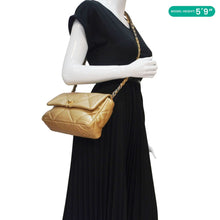 Load image into Gallery viewer, CHANEL 19 Flap Quilted Lambskin Leather Shoulder Bag Metallic Gold
