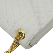 Load image into Gallery viewer, YVES SAINT LAURENT Envelope Large Mixed Matelasse Leather Shoulder Bag White
