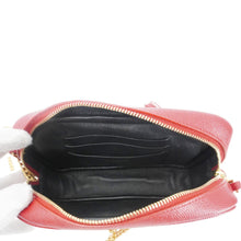 Load image into Gallery viewer, YVES SAINT LAURENT Lou Small Chevron Leather Camera Crossbody Bag Red
