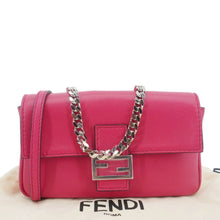 Load image into Gallery viewer, FENDI Micro Baguette Leather Crossbody Bag Pink
