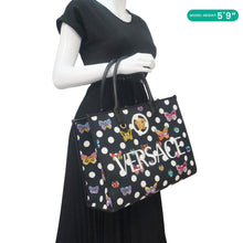 Load image into Gallery viewer, VERSACE x Dua Lipa Butterflies Canvas Tote Bag Black
