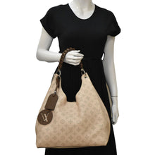 Load image into Gallery viewer, LOUIS VUITTON Carmel Mahina Leather Hobo Bag Creme Light Pink
