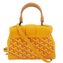Load image into Gallery viewer, GOYARD Saigon Mini Chevron Print Coated Canvas Top Handle Shoulder Bag Yellow
