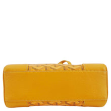 Load image into Gallery viewer, GOYARD Saigon Mini Chevron Print Coated Canvas Top Handle Shoulder Bag Yellow
