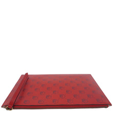 Load image into Gallery viewer, GUCCI Ghost Hamlet Skull Calfskin Leather Zip Pouch Hibiscus Red 457010
