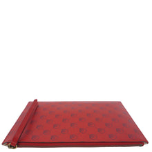 Load image into Gallery viewer, GUCCI Ghost Hamlet Skull Calfskin Leather Zip Pouch Hibiscus Red 457010
