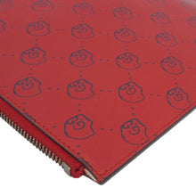 Load image into Gallery viewer, GUCCI Ghost Hamlet Skull Calfskin Leather Zip Pouch Hibiscus Red 457010

