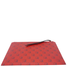 Load image into Gallery viewer, GUCCI Ghost Hamlet Skull Calfskin Leather Zip Pouch Hibiscus Red 457010
