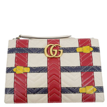 Load image into Gallery viewer, GUCCI GG Marmont Trompe L&#39;Oeil Print Matelasse Leather Pouch Multicolor 466489
