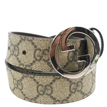 Load image into Gallery viewer, GUCCI Interlocking Buckle GG Supreme Canvas Belt Beige 734771 Size 85/34
