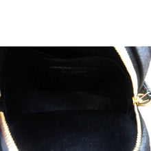 Load image into Gallery viewer, YVES SAINT LAURENT Round Chevron Leather Camera Crossbody Bag Black
