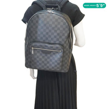 Load image into Gallery viewer, LOUIS VUITTON Josh Damier Graphite Backpack Black
