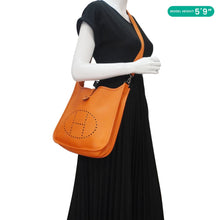 Load image into Gallery viewer, HERMES Evelyne PM Leather Crossbody Bag Orange
