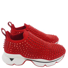 Load image into Gallery viewer, CHRISTIAN LOUBOUTIN Spike Sock Sneakers Red Size US 6
