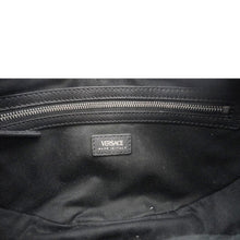 Load image into Gallery viewer, VERSACE Repeat Leather Hobo Shoulder Bag Black
