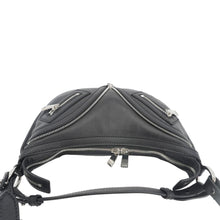 Load image into Gallery viewer, VERSACE Repeat Leather Hobo Shoulder Bag Black
