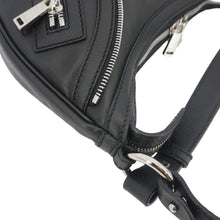 Load image into Gallery viewer, VERSACE Repeat Leather Hobo Shoulder Bag Black
