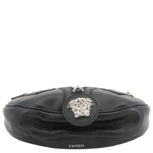 Load image into Gallery viewer, VERSACE Repeat Leather Hobo Shoulder Bag Black
