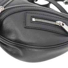 Load image into Gallery viewer, VERSACE Repeat Leather Hobo Shoulder Bag Black
