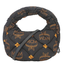 Load image into Gallery viewer, MCM Aren Padded Nylon Hobo Bag Black
