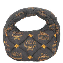 Load image into Gallery viewer, MCM Aren Padded Nylon Hobo Bag Black
