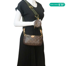 Load image into Gallery viewer, LOUIS VUITTON Multi Pochette Accessoires Monogram Canvas Crossbody Bag Brown
