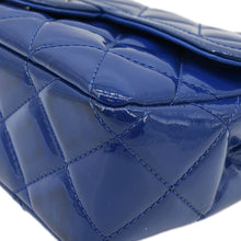 Load image into Gallery viewer, CHANEL Coco Shine Flap Small Quilted Patent Leather Shoulder Bag Blue
