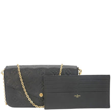 Load image into Gallery viewer, LOUIS VUITTON Felicie Pochette Empreinte Leather Crossbody Bag Black
