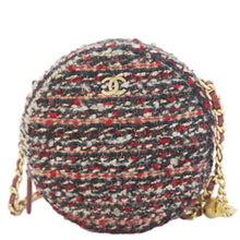 Load image into Gallery viewer, CHANEL Round Tweed Chain Clutch Crossbody Bag Red
