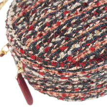 Load image into Gallery viewer, CHANEL Round Tweed Chain Clutch Crossbody Bag Red
