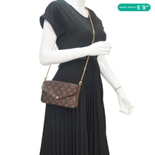 Load image into Gallery viewer, LOUIS VUITTON Felicie Pochette Monogram Canvas Crossbody Bag Brown
