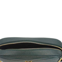 Load image into Gallery viewer, YVES SAINT LAURENT Lou Mini Chevron Leather Camera Crossbody Bag Green
