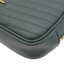 Load image into Gallery viewer, YVES SAINT LAURENT Lou Mini Chevron Leather Camera Crossbody Bag Green
